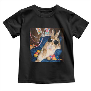 Funny Easter Bunny Sunglasses Graphic Toddler T Shirt TS14 Black Print Your Wear