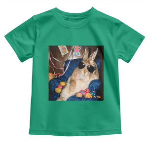 Funny Easter Bunny Sunglasses Graphic Toddler T Shirt TS14 Irish Green Print Your Wear