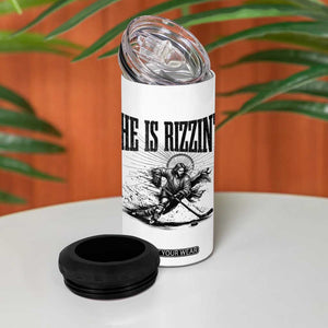 Funny Jesus Hockey 4 in 1 Can Cooler Tumbler He Is Rizzin' TS14 Print Your Wear
