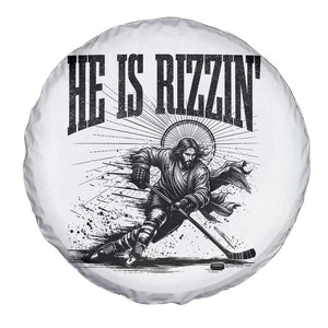 Funny Jesus Hockey Spare Tire Cover He Is Rizzin' TS14 Print Your Wear