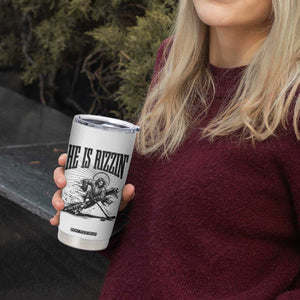 Funny Jesus Hockey Tumbler Cup He Is Rizzin' TS14 Print Your Wear