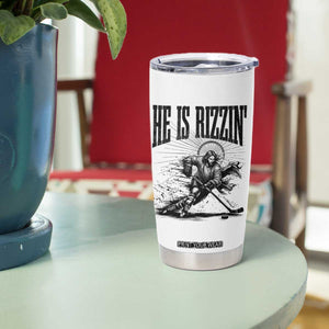 Funny Jesus Hockey Tumbler Cup He Is Rizzin' TS14 Print Your Wear