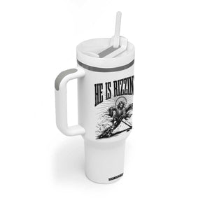 Funny Jesus Hockey Tumbler With Handle He Is Rizzin' TS14 Print Your Wear