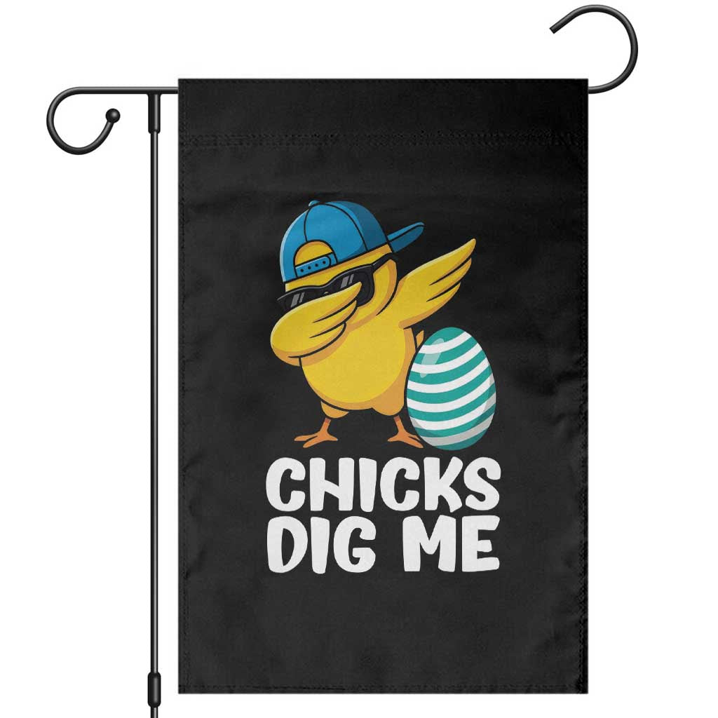 Easter Chicks Dig Me Garden Flag Cute Chicken Dabbing Egg Hunt Toddler TS14 Black Print Your Wear