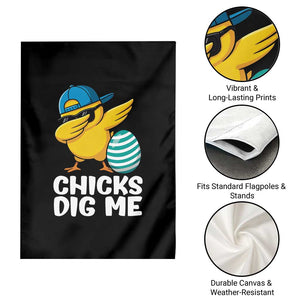 Easter Chicks Dig Me Garden Flag Cute Chicken Dabbing Egg Hunt Toddler TS14 Print Your Wear