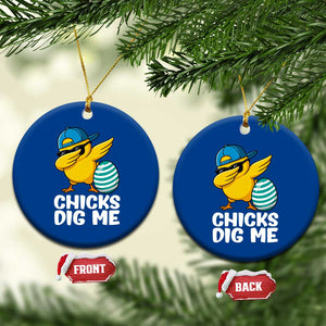 Easter Chicks Dig Me Ceramic Ornament Cute Chicken Dabbing Egg Hunt Toddler TS14 1pc Blue Print Your Wear
