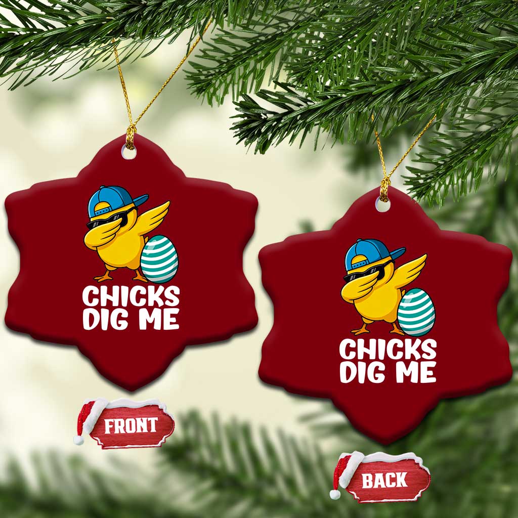 Easter Chicks Dig Me Ceramic Ornament Cute Chicken Dabbing Egg Hunt Toddler TS14 Print Your Wear