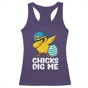Easter Chicks Dig Me Racerback Tank Top Cute Chicken Dabbing Egg Hunt Toddler TS14 Purple Print Your Wear