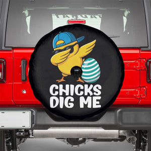 Easter Chicks Dig Me Spare Tire Cover Cute Chicken Dabbing Egg Hunt Toddler TS14 Black Print Your Wear