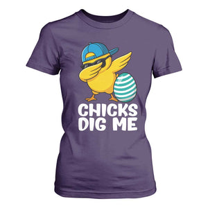 Easter Chicks Dig Me T Shirt For Women Cute Chicken Dabbing Egg Hunt Toddler TS14 Purple Print Your Wear