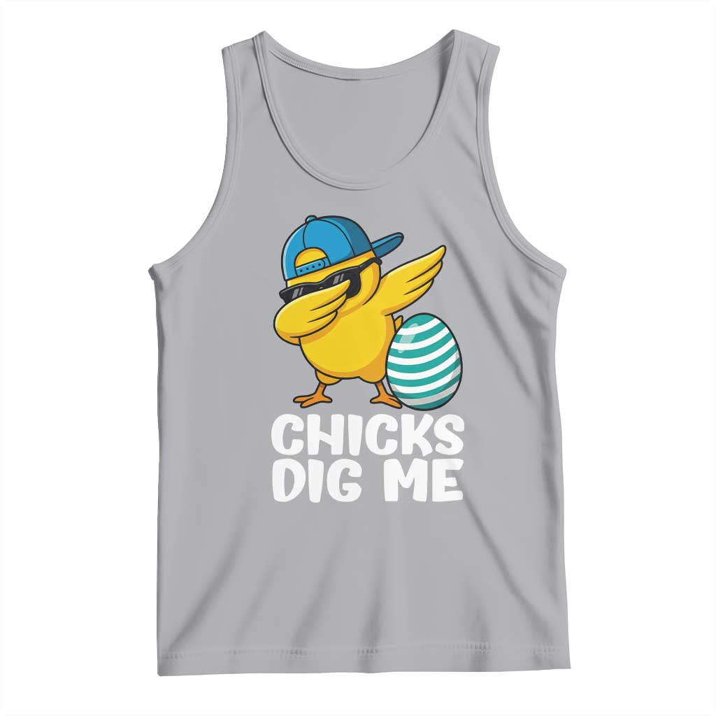 Easter Chicks Dig Me Tank Top Cute Chicken Dabbing Egg Hunt Toddler TS14 Athletic Heather Print Your Wear