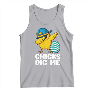 Easter Chicks Dig Me Tank Top Cute Chicken Dabbing Egg Hunt Toddler TS14 Athletic Heather Print Your Wear
