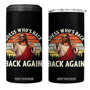 Funny Jesus Easter 4 in 1 Can Cooler Tumbler Guess Who's Back? Back Again Easter TS14 One Size: 16 oz Black Print Your Wear