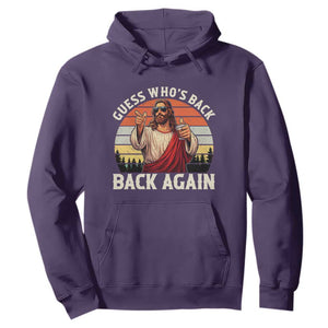 Funny Jesus Easter Hoodie Guess Who's Back? Back Again Easter TS14 Purple Print Your Wear
