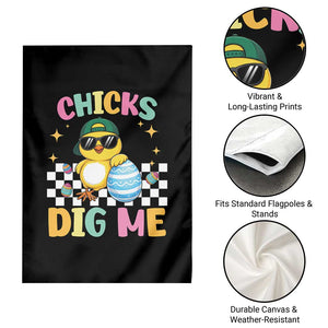Chicks Dig Me Garden Flag Funny Easter Chick TS14 Print Your Wear