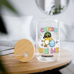 Chicks Dig Me Glass Can Funny Easter Chick TS14 Print Your Wear