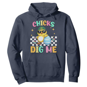 Chicks Dig Me Hoodie Funny Easter Chick TS14 Navy Print Your Wear