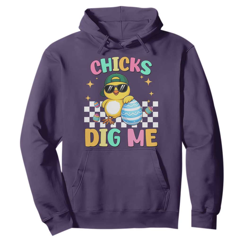 Chicks Dig Me Hoodie Funny Easter Chick TS14 Purple Print Your Wear