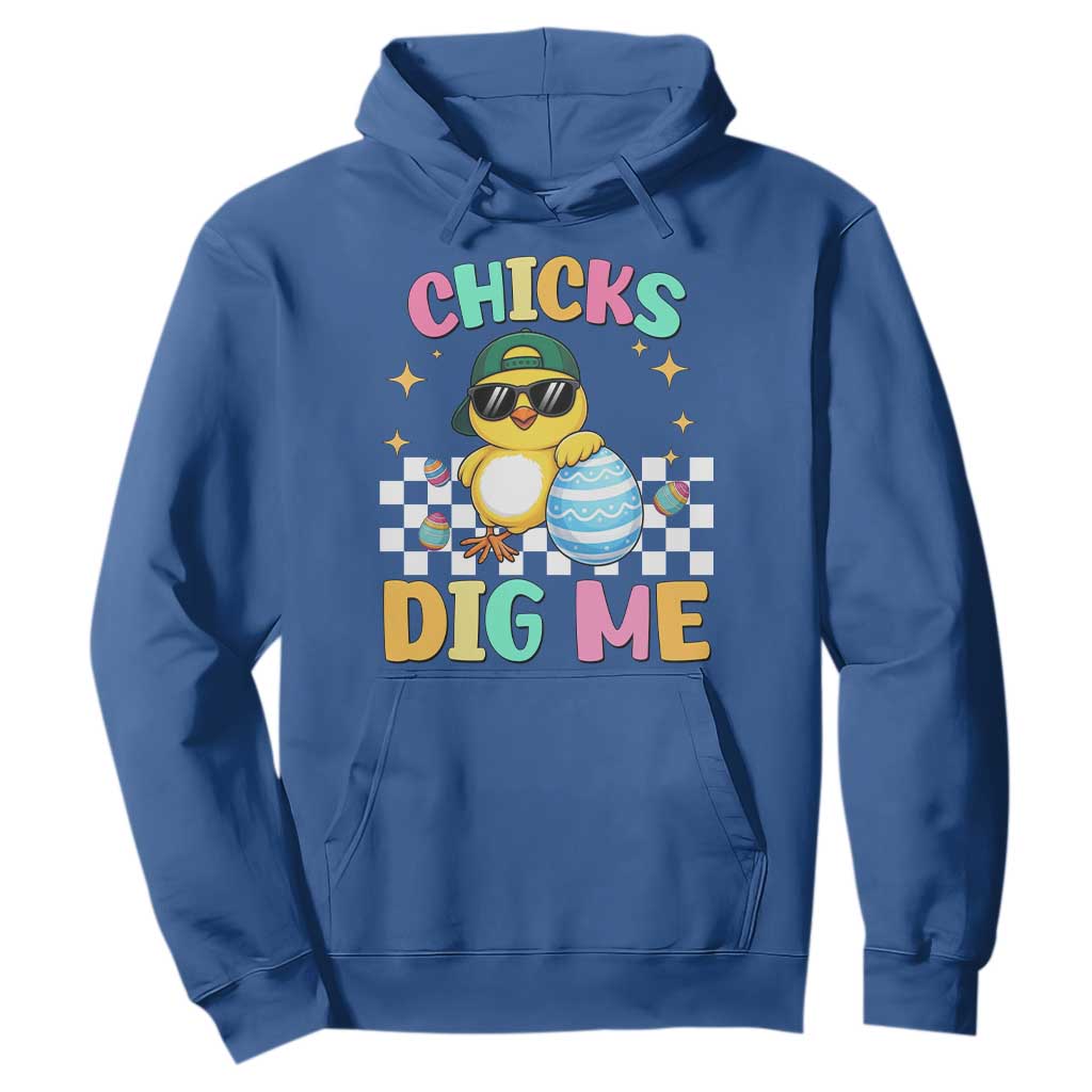 Chicks Dig Me Hoodie Funny Easter Chick TS14 Royal Blue Print Your Wear