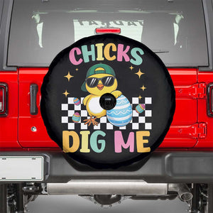 Chicks Dig Me Spare Tire Cover Funny Easter Chick TS14 Black Print Your Wear