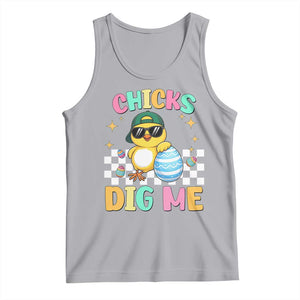 Chicks Dig Me Tank Top Funny Easter Chick TS14 Athletic Heather Print Your Wear