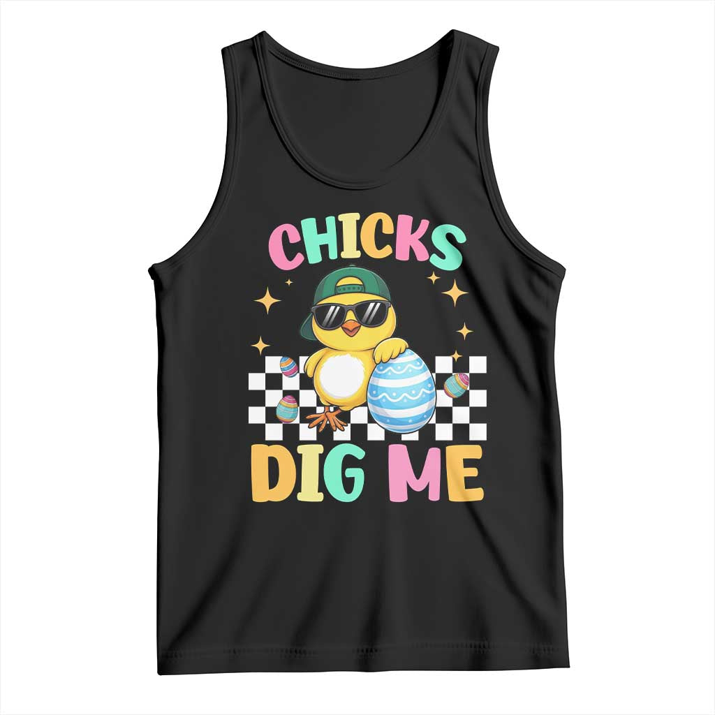 Chicks Dig Me Tank Top Funny Easter Chick TS14 Black Print Your Wear