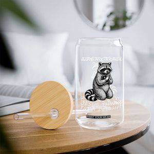 First of All Jesus Thinks I'm A Delight Glass Can Funny Raccoon Christian TS14 Print Your Wear