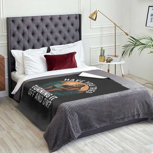 Funny Bigfoot Tech Support Throw Blanket Have You Tried Turning It Off And On Sasquatsch Computer TS14 Print Your Wear