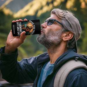 Funny Bigfoot Tech Support 4 in 1 Can Cooler Tumbler Have You Tried Turning It Off And On Sasquatsch Computer TS14 Print Your Wear