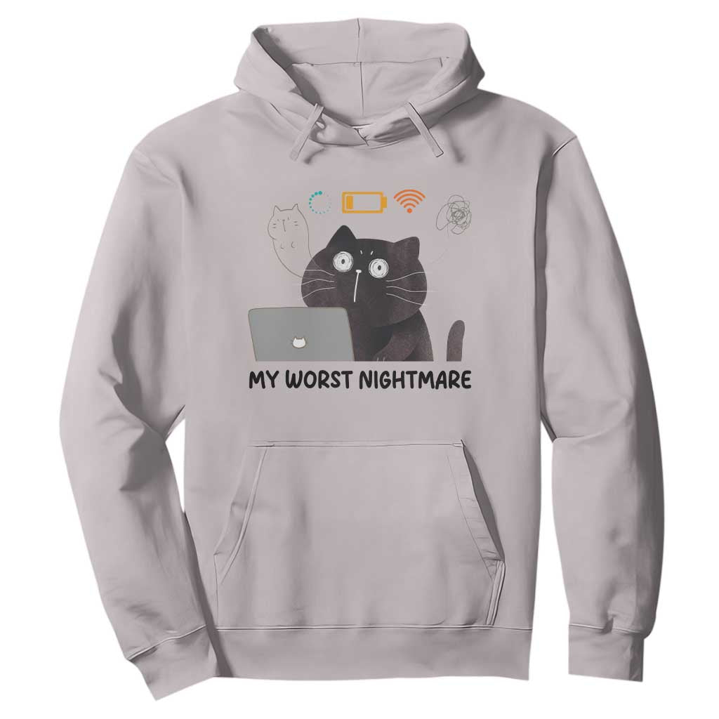 My Worst Nightmare Hoodie Funny Cat Gaming Wifi Loading Hurmor TS14 Ice Gray Print Your Wear