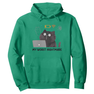 My Worst Nightmare Hoodie Funny Cat Gaming Wifi Loading Hurmor TS14 Irish Green Print Your Wear
