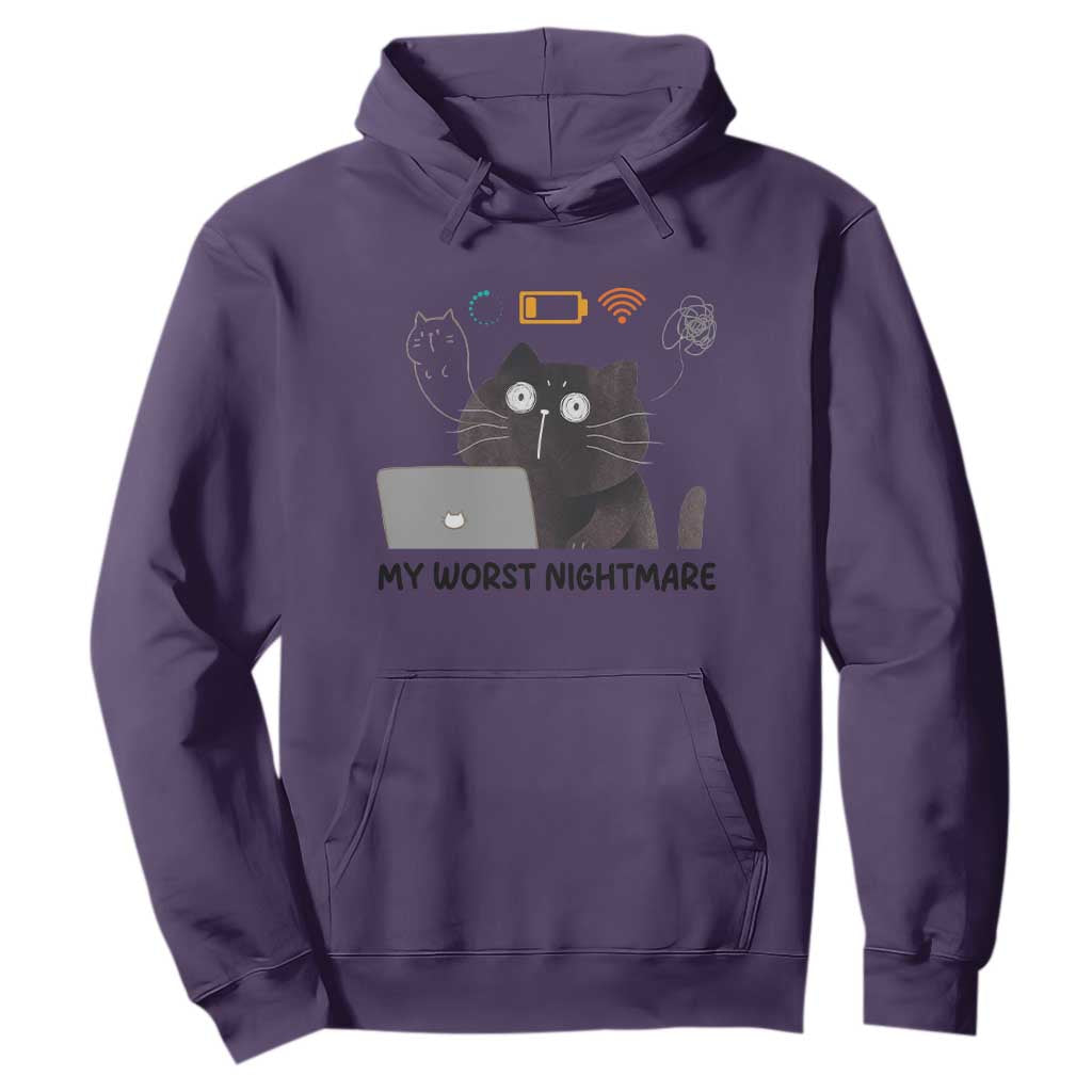 My Worst Nightmare Hoodie Funny Cat Gaming Wifi Loading Hurmor TS14 Purple Print Your Wear