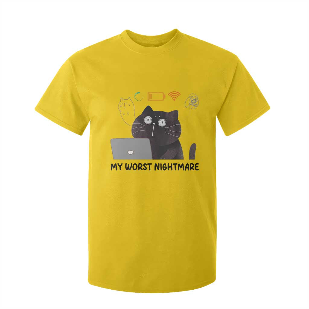 My Worst Nightmare T Shirt For Kid Funny Cat Gaming Wifi Loading Hurmor TS14 Daisy Print Your Wear