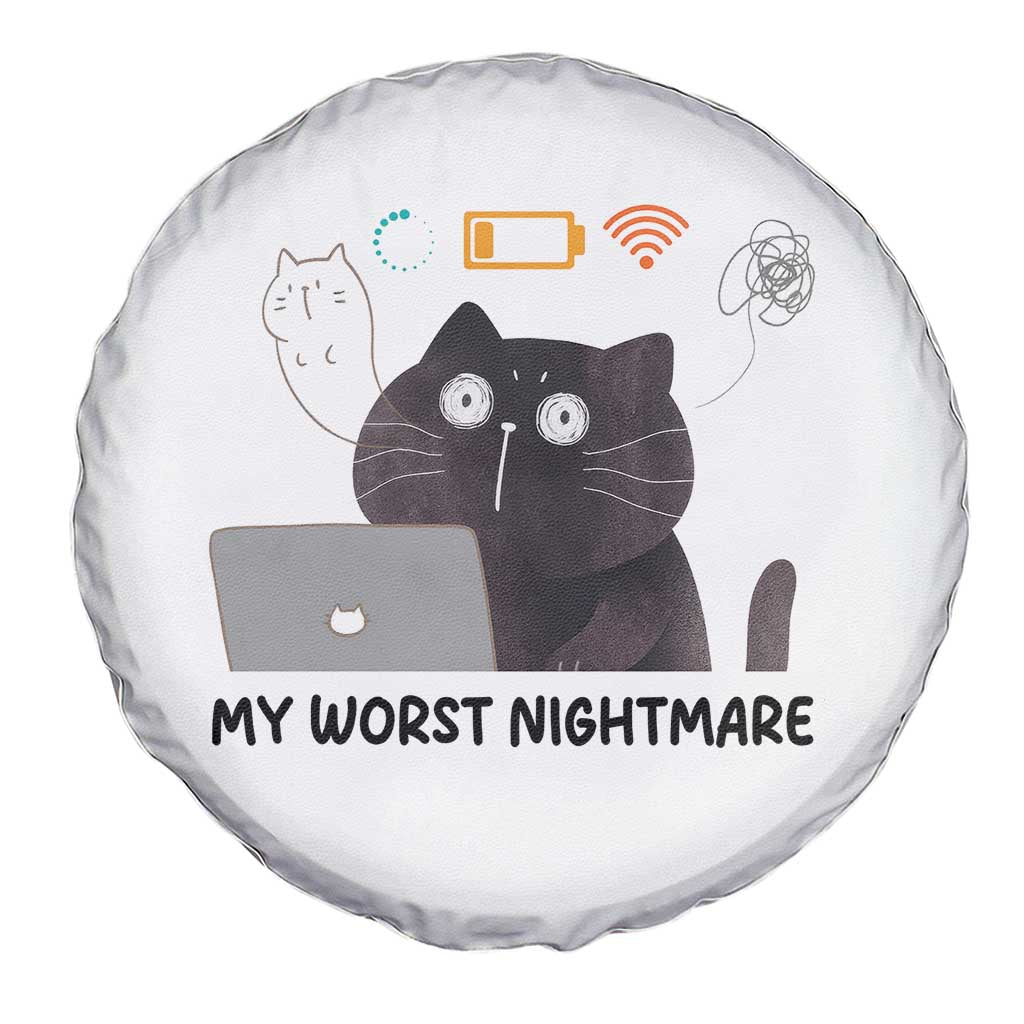 My Worst Nightmare Spare Tire Cover Funny Cat Gaming Wifi Loading Hurmor TS14 Print Your Wear
