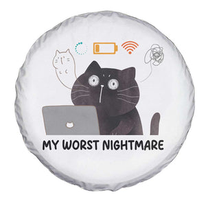 My Worst Nightmare Spare Tire Cover Funny Cat Gaming Wifi Loading Hurmor TS14 Print Your Wear