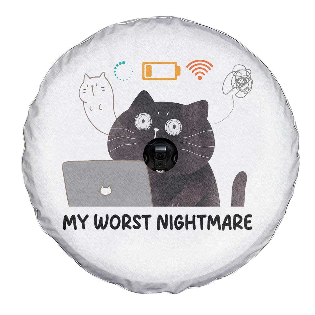 My Worst Nightmare Spare Tire Cover Funny Cat Gaming Wifi Loading Hurmor TS14 Print Your Wear