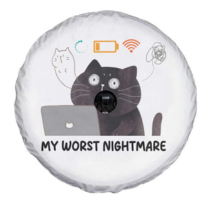 My Worst Nightmare Spare Tire Cover Funny Cat Gaming Wifi Loading Hurmor TS14 Print Your Wear