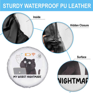 My Worst Nightmare Spare Tire Cover Funny Cat Gaming Wifi Loading Hurmor TS14 Print Your Wear