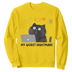 My Worst Nightmare Sweatshirt Funny Cat Gaming Wifi Loading Hurmor TS14 Daisy Print Your Wear