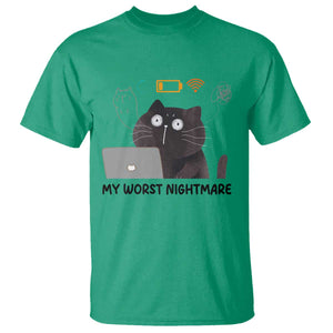 My Worst Nightmare T Shirt Funny Cat Gaming Wifi Loading Hurmor TS14 Irish Green Print Your Wear