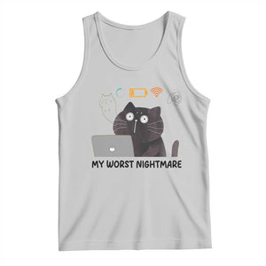My Worst Nightmare Tank Top Funny Cat Gaming Wifi Loading Hurmor TS14 Ash Print Your Wear