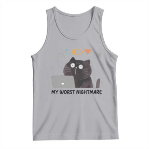 My Worst Nightmare Tank Top Funny Cat Gaming Wifi Loading Hurmor TS14 Athletic Heather Print Your Wear