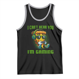 Funny Pizza Video Gaming Tank Top I Can Not Hear You I Am Gaming TS14 Black Athletic Heather Print Your Wear