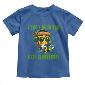 Funny Pizza Video Gaming Toddler T Shirt I Can Not Hear You I Am Gaming TS14 Royal Blue Print Your Wear