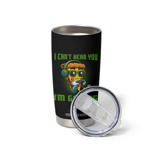 Funny Pizza Video Gaming Tumbler Cup I Can Not Hear You I Am Gaming TS14 Print Your Wear