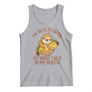 Funny Sloth Taco Gym Tank Top I'm Into Fitness Taco In My Mouth TS14 Athletic Heather Print Your Wear