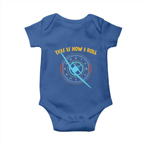 Funny Pilot Aviation Airplane Baby Onesie This Is How We Roll TS14 Royal Blue Print Your Wear