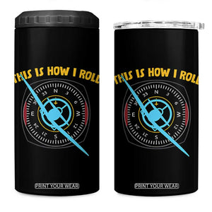 Funny Pilot Aviation Airplane 4 in 1 Can Cooler Tumbler This Is How We Roll TS14 One Size: 16 oz Black Print Your Wear
