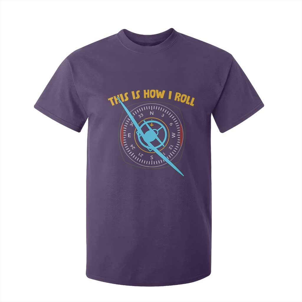 Funny Pilot Aviation Airplane T Shirt For Kid This Is How We Roll TS14 Purple Print Your Wear
