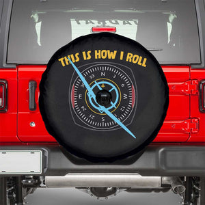 Funny Pilot Aviation Airplane Spare Tire Cover This Is How We Roll TS14 Black Print Your Wear